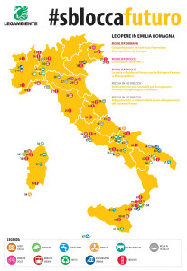 Cartina_le 101 opere da sbloccare_Emilia Romagna