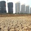 The dry riverbed of the Gan river, which flows into Poyang lake and is a major tributary of the Yangtze, as the river dries up near the Jiangxi capital of Nanchang, 05 December 2007, due to the drought that began in July.  Water levels in Poyang Lake in Jiangxi province, China's largest fresh water lake, are nearing record lows as a drought exacerbates, causing severe water shortages for industrial and residential users.                CHINA OUT GETTY OUT        AFP PHOTO